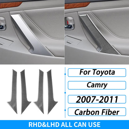 Toyota Camry 2007–2011 Carbon Fiber Interior Trim Set - Center Console, Gear Shift & Air Vent Decorative Covers