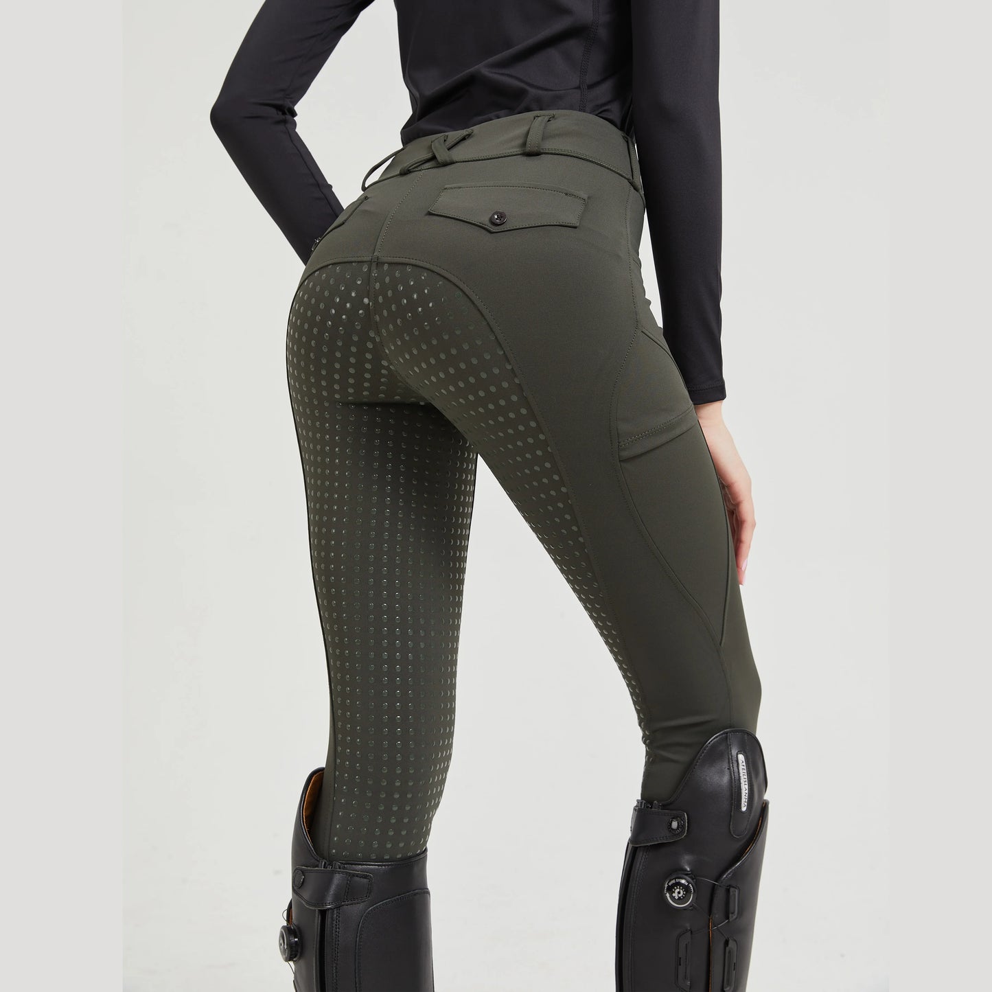 Women's Equestrian Riding Pants - Silicone Grip Quick-Dry Stretch Sports Trousers