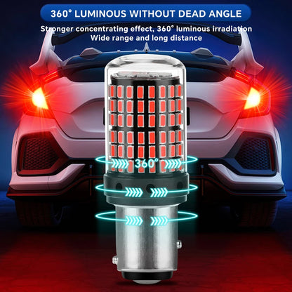 YiRui 2PCS 12-48V LED Bulbs - 144SMD Bright Reverse & Turn Signal Lights for BA15S, 7440, 1157 & P21W Sockets