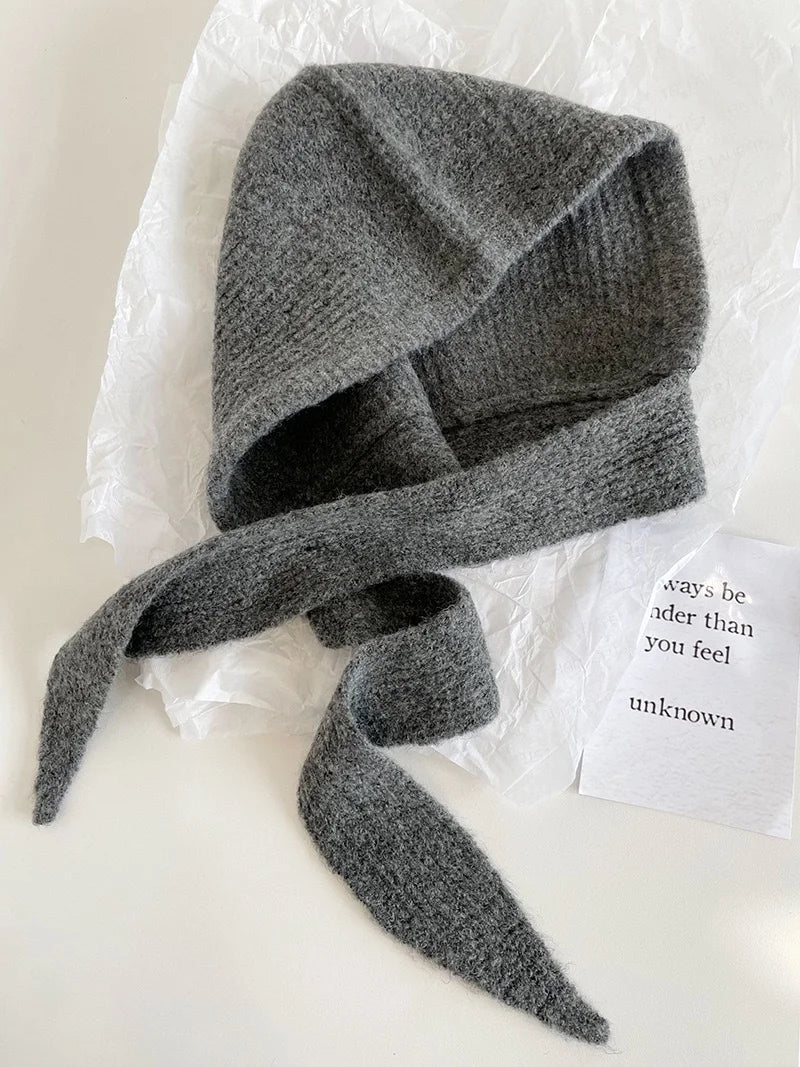 Y2K Balaclava Beanie Hat & Scarf – Thick Knit One-Piece Winter Neck Warmer Retro Style