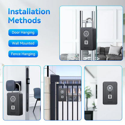 Camluxy Smart Key Box with Fingerprint & Digital Code Lock - Secure Storage with IC Card & Combination Unlock