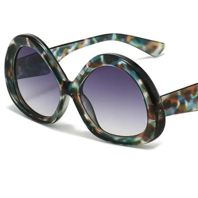 Oversized Penguin Frame Sunglasses - Fashion Anti-UV Patchwork Eyewear for Women, Unique Personality Style
