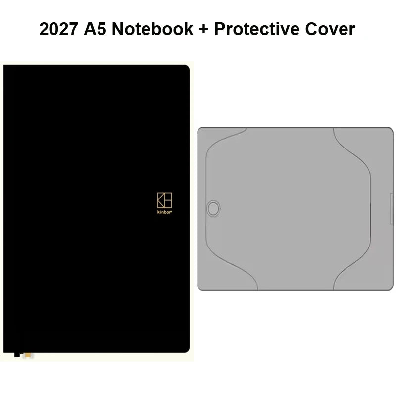 Kinbor 2027 A5/A6 Planner Notebook - Full-Year Daily Journal & Monthly Agenda for Time Management