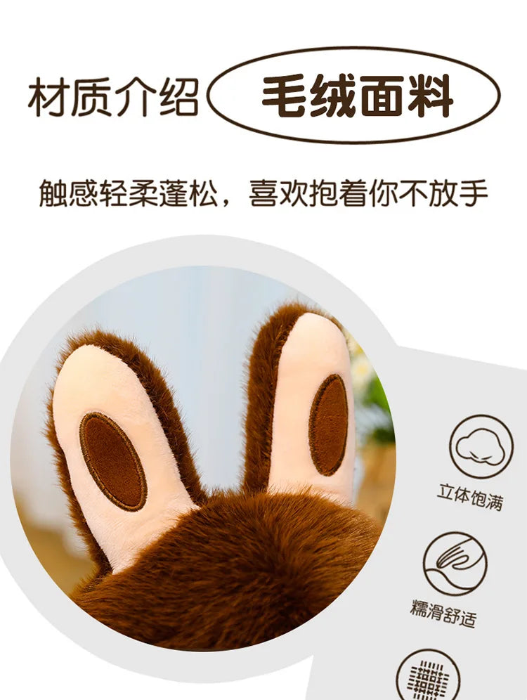 60cm Labubu Cute Rabbit Ragdoll Plush Toy – Soft Mink Fur Cartoon Pillow for Kids Christmas Gift