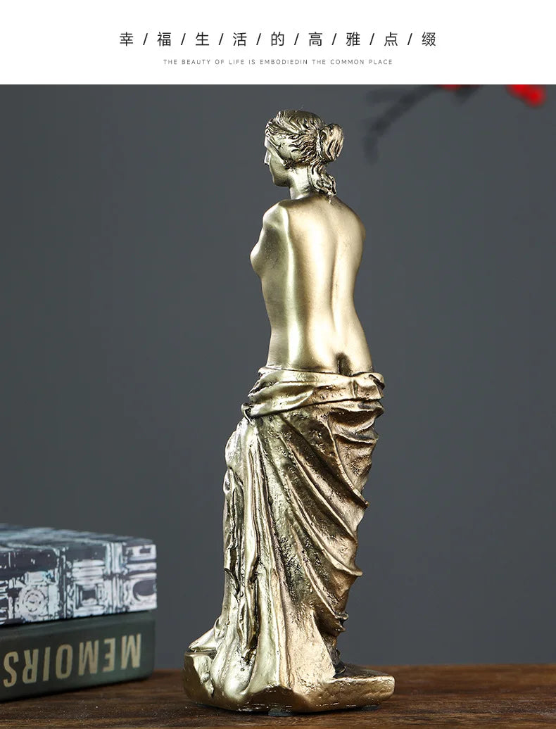 Resin Venus Statue — Greek Mythology Aphrodite Figurine for Nordic Home Decor & Art Room Display