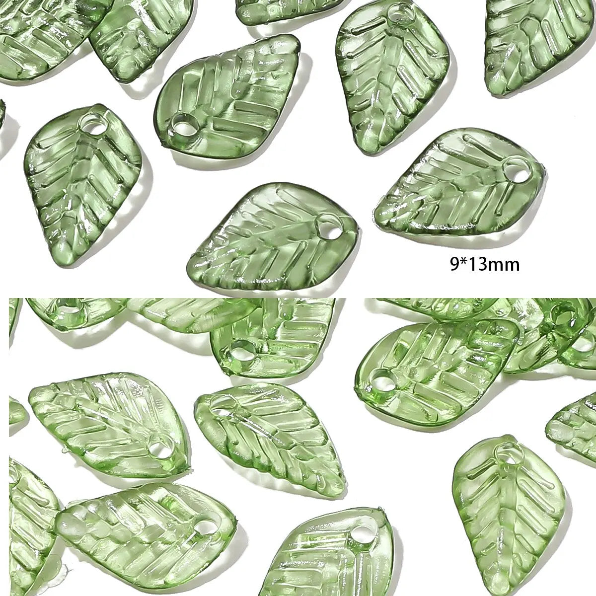 100pcs Mini Acrylic Tree Leaf Beads - Small Loose Beads for DIY Handmade Necklaces, Earrings & Jewelry