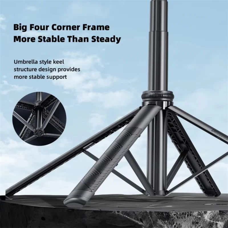 C17 360° Auto-Rotation Monopod – AI Tracking Tripod with Bluetooth Shutter, Fill Light & Wireless Selfie Stick for Phones