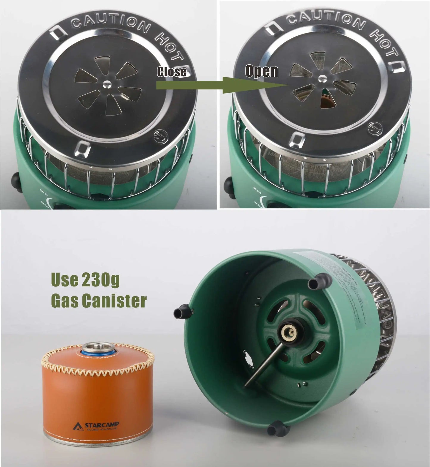 STARCAMP Portable 2-in-1 Gas Heater & Stove – Outdoor Camping, Hiking & Backpacking Essential
