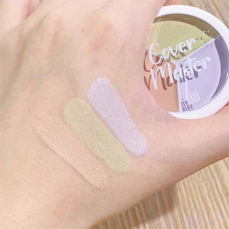 XIXI 3-Color Concealer Palette - Acne Spot, Dark Circle & Skin Tone Correction Makeup
