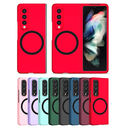 Magnetic Wireless Charging Case - Anti-Fingerprint Shockproof Magsafe Cover for Samsung Galaxy Z Fold 6/5/4/3