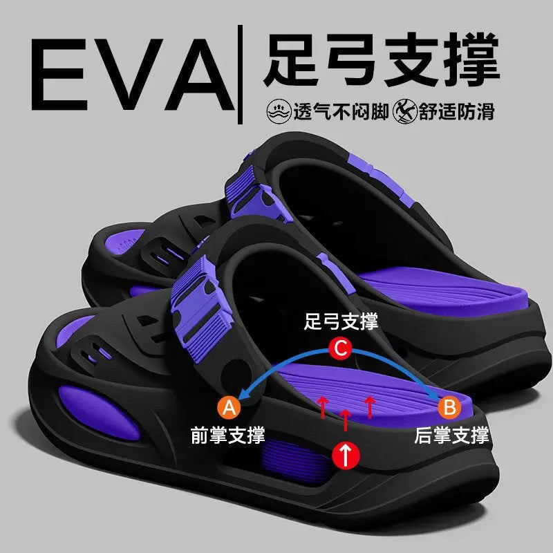 Men's Arch Support Slippers - EVA Anti-Slip Thick Sole Summer Sandals for Driving