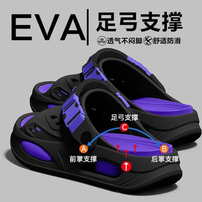 Men's Arch Support Slippers - EVA Anti-Slip Thick Sole Summer Sandals for Driving