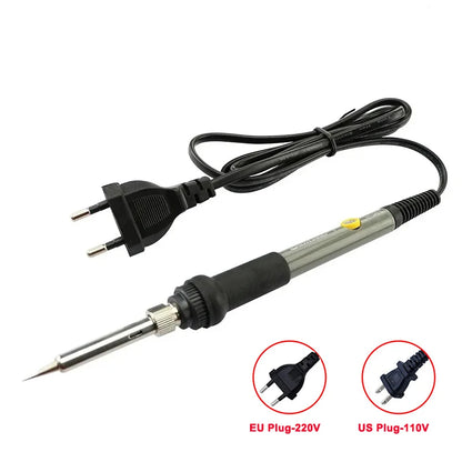60W Adjustable Temperature Soldering Iron - 110V/220V Electric Welding Iron for DIY & Electronics Repair