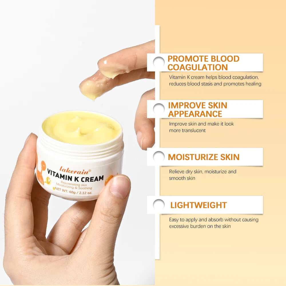 Vitamin K Leg Care Cream - Soothing Massage Cream for Tired Legs, Varicose Vein & Spider Vein Appearance Support