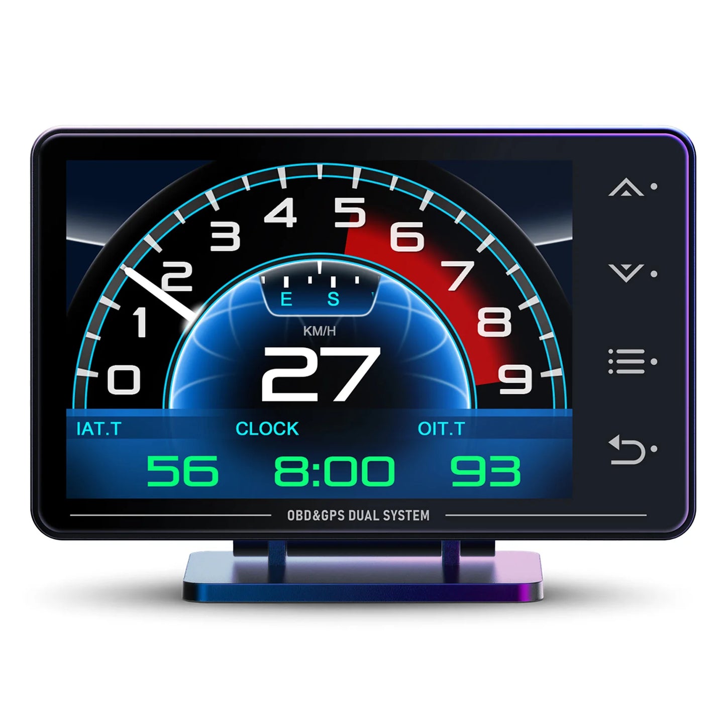 XS OBD+GPS Car HUD Gauge - Multi-Function Head-Up Display with LCD for Temperature, Turbo & Oil Pressure