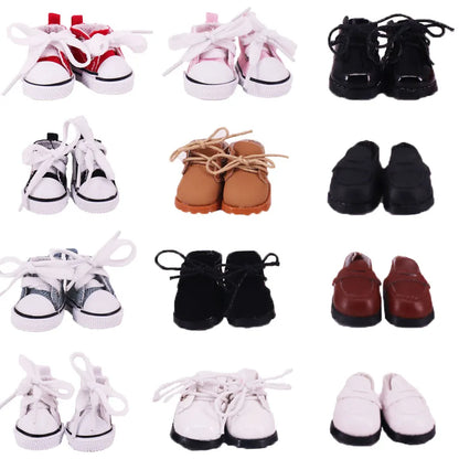 3.8cm Canvas Martin Boots for 17cm Labubu Kpop Dolls | Plush Doll Shoes Accessories & Holiday Gift