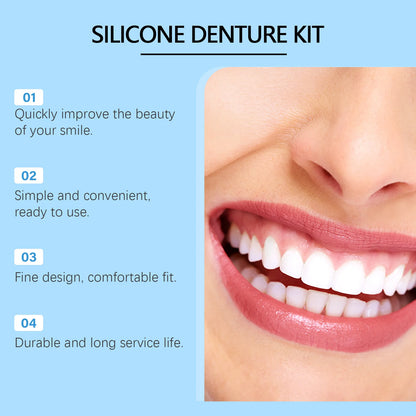 False Teeth Beauty Kit – Smile Veneers, Fake Tooth Denture for Whitening, Oral Care & Cosmetic Braces
