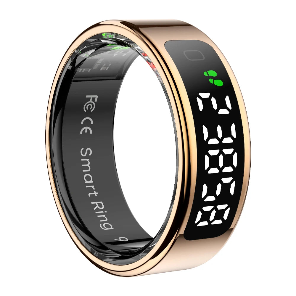 2025 COLMI R12 Smart Ring – Touch Display, Wireless Charging, Health Tracker, 5 ATM Waterproof for Men & Women