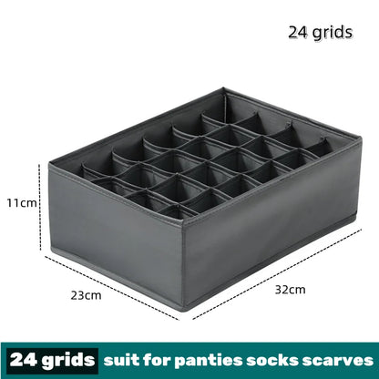 Underwear & Socks Organizer Box – Drawer Dividers for Bras, Pants, Scarves, Ties, Jeans, and Clothing Storage