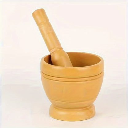 Kitchen Garlic & Chili Mortar and Pestle Set – Garlic Crusher and Household Chili Grinder Bowl