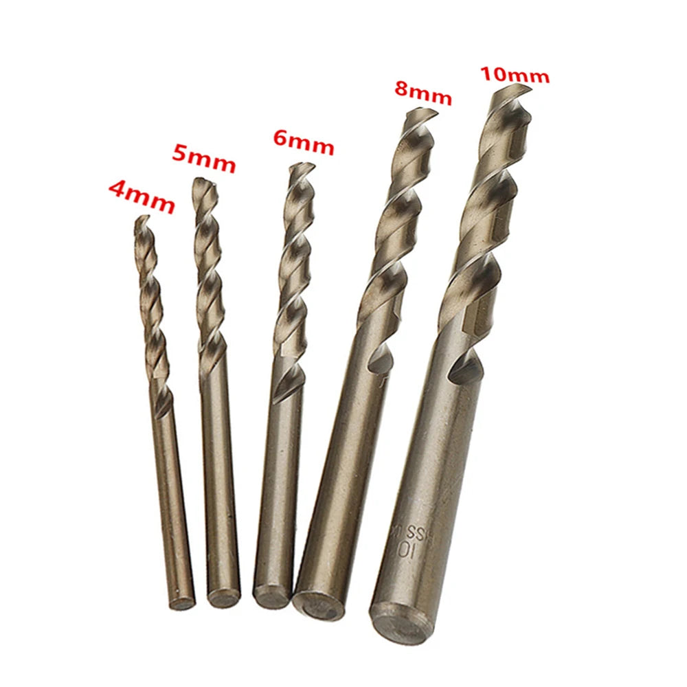 M35 Cobalt Twist Drill Bit Set – HSS-Co Straight Shank Metal Drill Kit for Stainless Steel, Iron & Woodworking Use