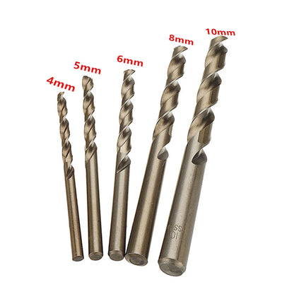 M35 Cobalt Twist Drill Bit Set – HSS-Co Straight Shank Metal Drill Kit for Stainless Steel, Iron & Woodworking Use