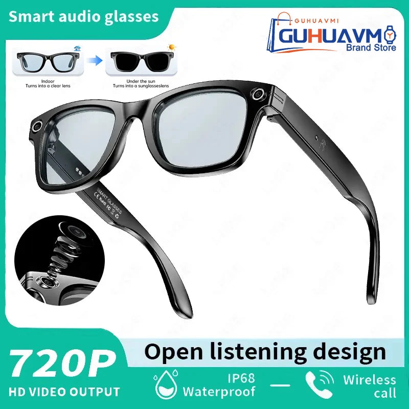 2025 Smart Glasses with HD 800W Camera – AI Translation, Video Recording, Bluetooth Calls & Voice Assistant Outdoor Sport Sunglasses