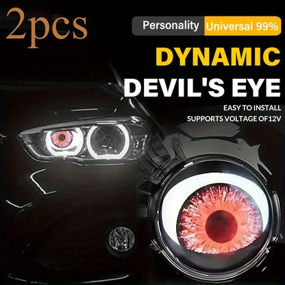 Dynamic Big Eye LED Fog Lights - 6-Mode Adjustable Color Car Lights for Universal Vehicle Models