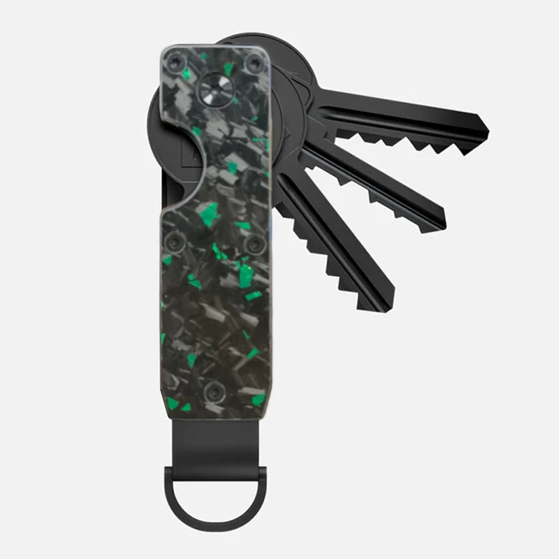 Compact Key Organizer – Minimalist Metal Key Holder for 2-6 Keys, Secure Keychain Case