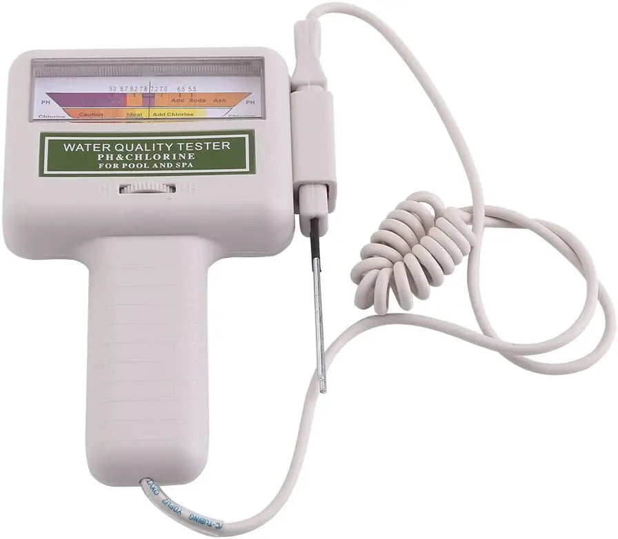 2 in 1 PH & Chlorine Meter - Water Quality Tester for Pool and Aquarium, CL2 Measuring Device