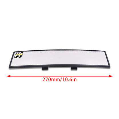 JDM Panoramic 300mm Rearview Mirror - Broadway Style Wide Angle Mooneyes Yellow Car Interior Mirror