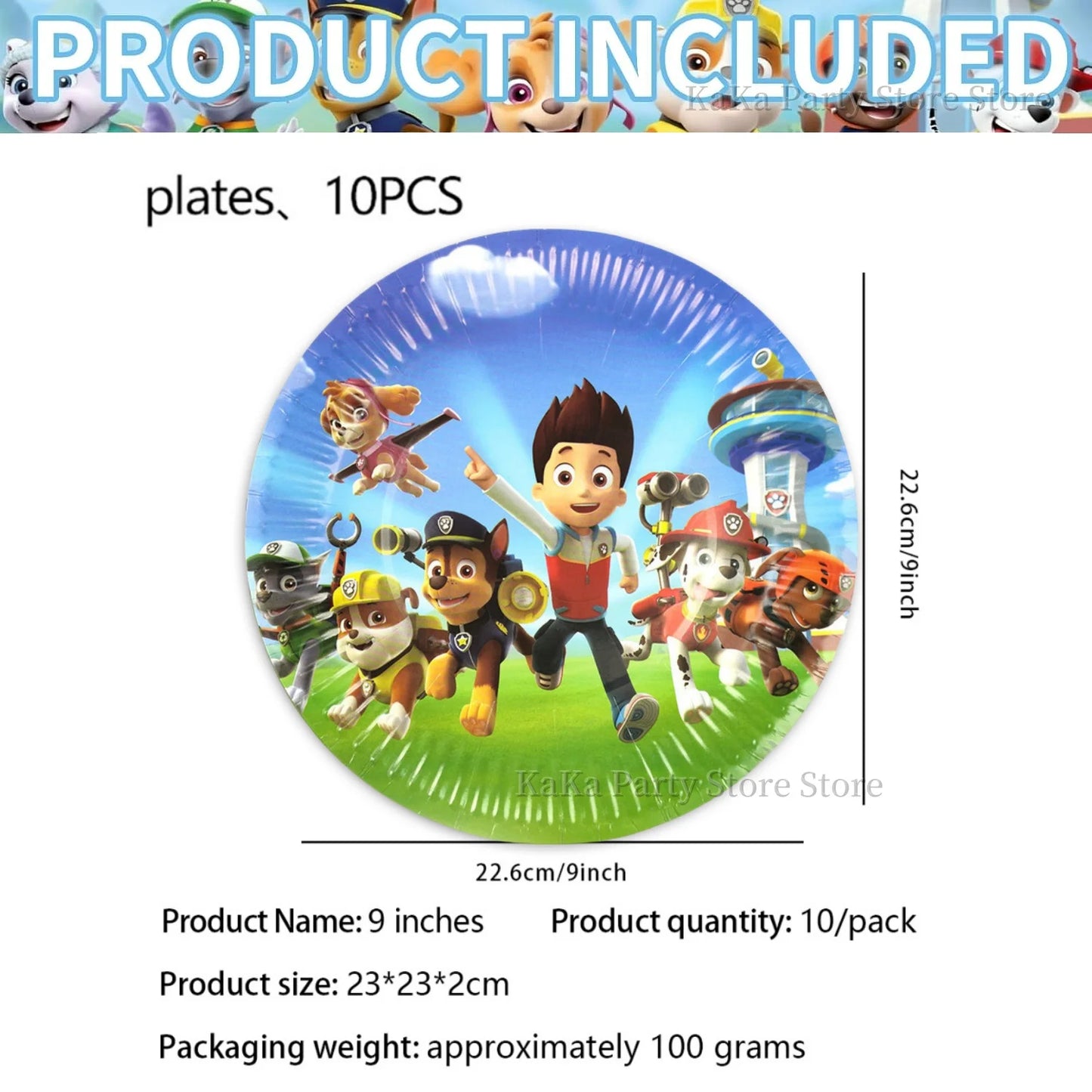 PAW Patrol Birthday Party Supplies Set – Tablecloth, Plates, Cups & Balloons Kids Party Decor for Birthday, Baby Shower & Favors