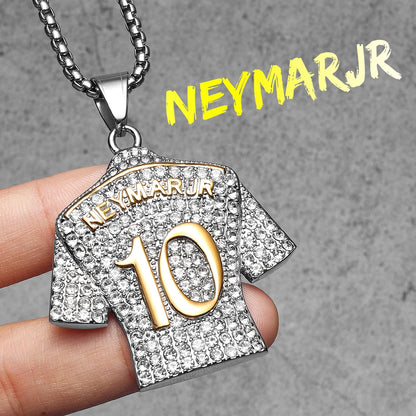 Football Legends Necklace – Messi, Cristiano Ronaldo, Neymar, Mbappé & Haaland Stainless Steel Pendant Chain Fashion Jewelry Gift for Men