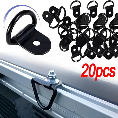 10/20pcs Stainless Steel D-Shape Pull Hook Tie Down Rings - Cargo Anchor Rings for Trucks, Trailers, RVs & Boats Accessories