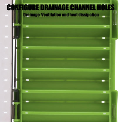 Fishing Tackle Box – 14 Compartment Double-Sided Storage Case for Lures, Hooks & Accessories, Fishing Tool Organizer