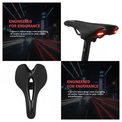 USB Rechargeable Bicycle Taillight - Soft Breathable Rear Warning Light for Road and Mountain Bikes