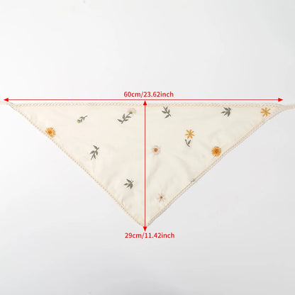 Fabric Printing Triangle Scarf — Flower Turban Bandana Headband for Women Retro Hair Accessories