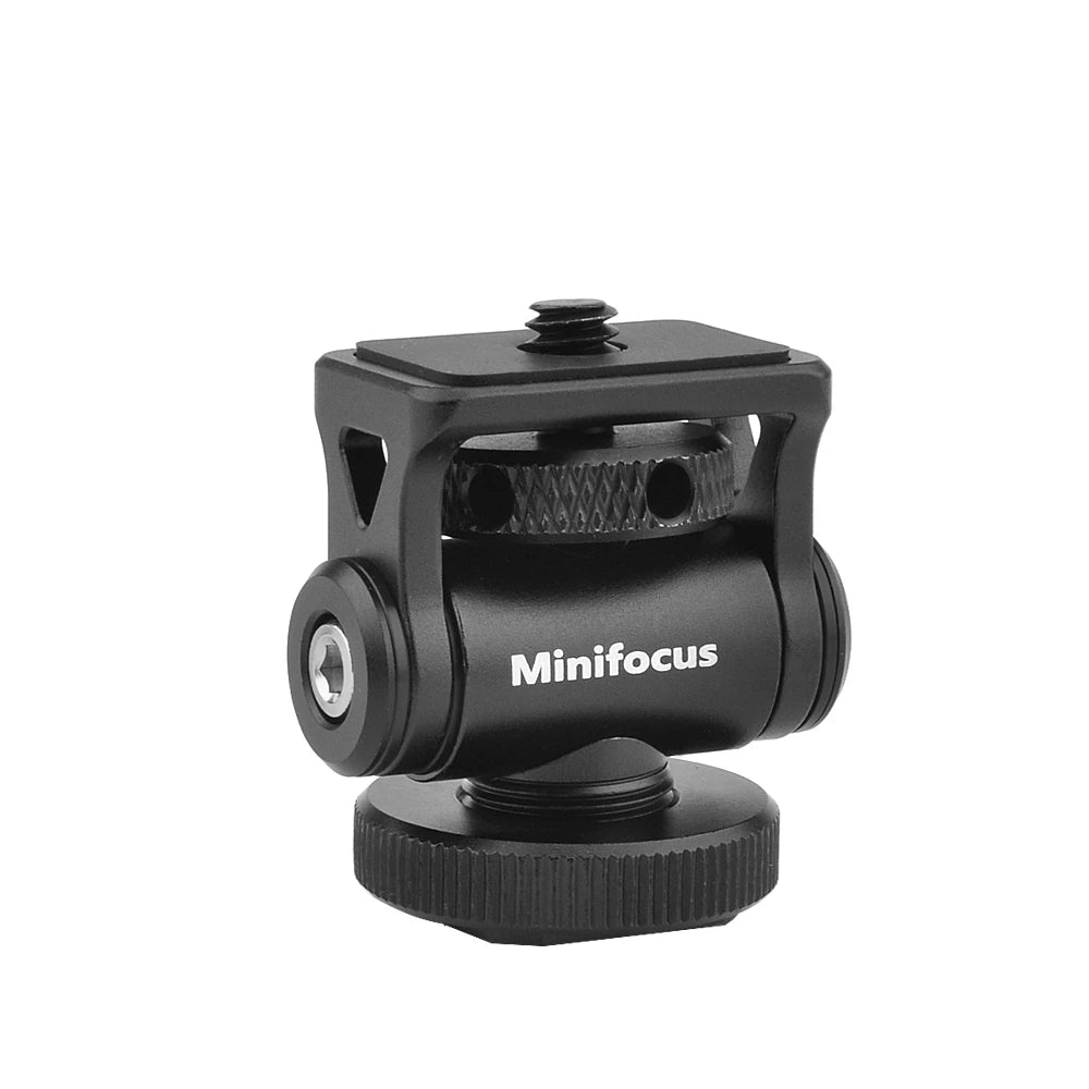 Minifocus Cold Shoe Monitor Holder – Adjustable 180° Tilt Mount for Camera Field Monitors & Microphones