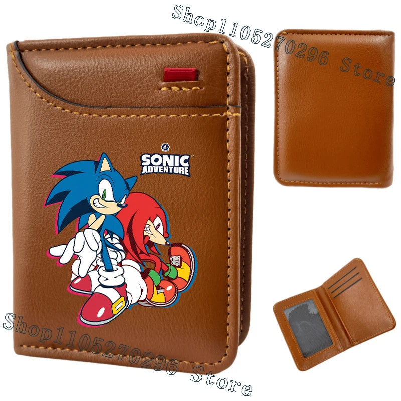 Sonic & Shadow Cartoon Wallet – Anime Multi-Card Vertical Holder, Portable Slim Card Pack, 2026 New Fashion Gift Wallet
