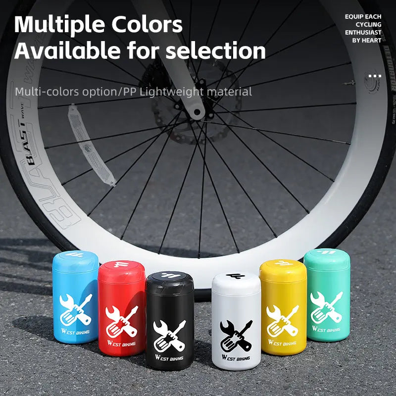 WEST BIKING Bicycle Repair Tool Capsule – Portable Waterproof Toolkit with Bottle Cage for MTB & Road Bikes