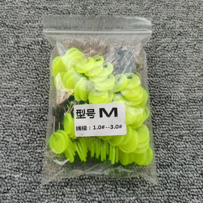 60pcs Rubber Space Bean Fishing Stoppers – 10-Group Oval Float Stopper Set for Carp & Fly Fishing