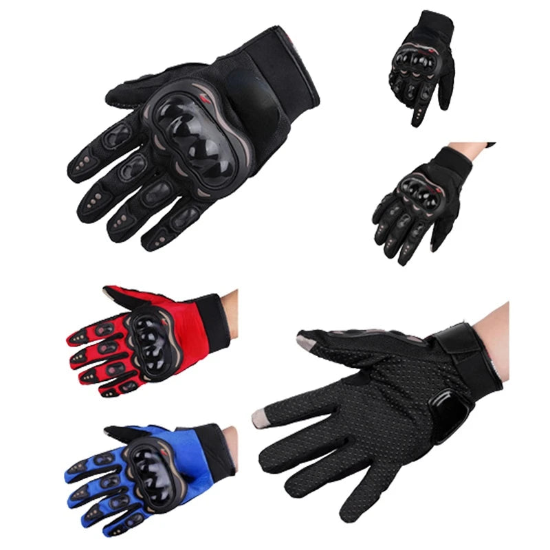 Men's Motorcycle Racing Gloves – Breathable Closed Finger Gloves for Outdoor Sports & Crossbike Riding