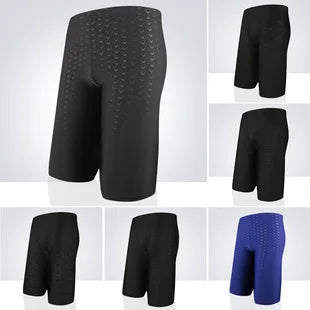 Men’s Swim Shorts - Breathable Training Sports Swimwear, Sharkskin Swimsuit, Quick-Dry Beach Wear, 5-Minute Shorts