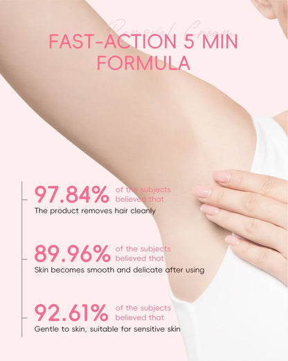 LAIKOU Hair Removal Cream for Men & Women — Painless Body & Intimate Area Epilator with Hair Growth Inhibitor, 50g