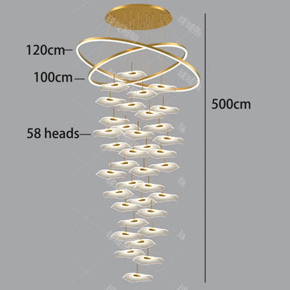 Nordic Stair Chandelier Pendant Light – Modern Ceiling Lighting for Living Room, Bedroom & Dining Room Home Interior Decoration Fixture