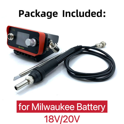 70W T12 Cordless Soldering Station – Soldering Iron for Dewalt, Makita, Milwaukee, Bosch 20V Max Li-ion Battery for DIY Repair