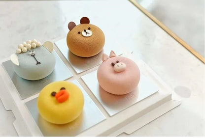 7-Option Flat Round Silicone Cake Molds — DIY Mousse, Chocolate, Dessert, Pudding & Jelly Baking Tools