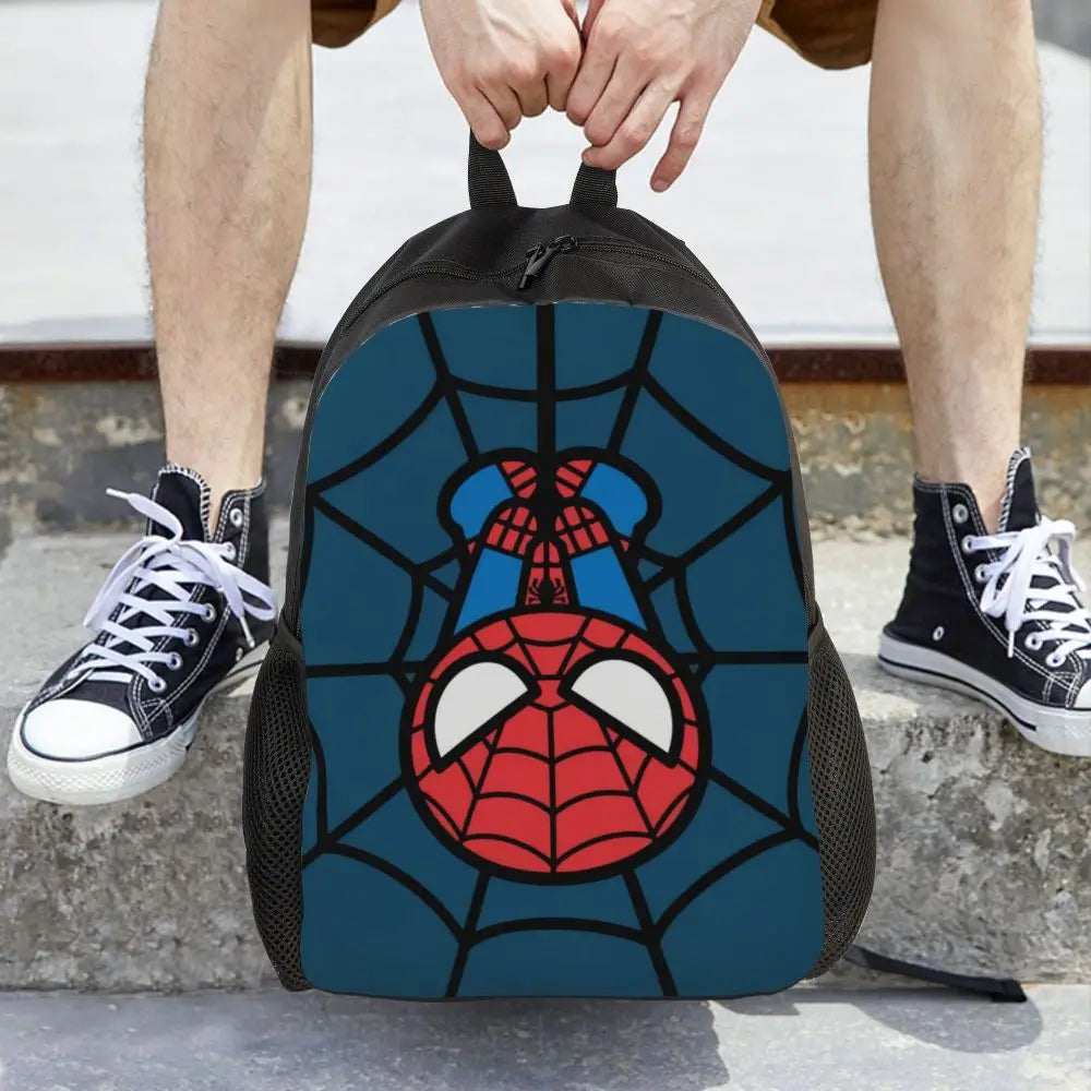 Custom Spider-Man Web Backpack – Water-Resistant School & College Bag for Men and Women