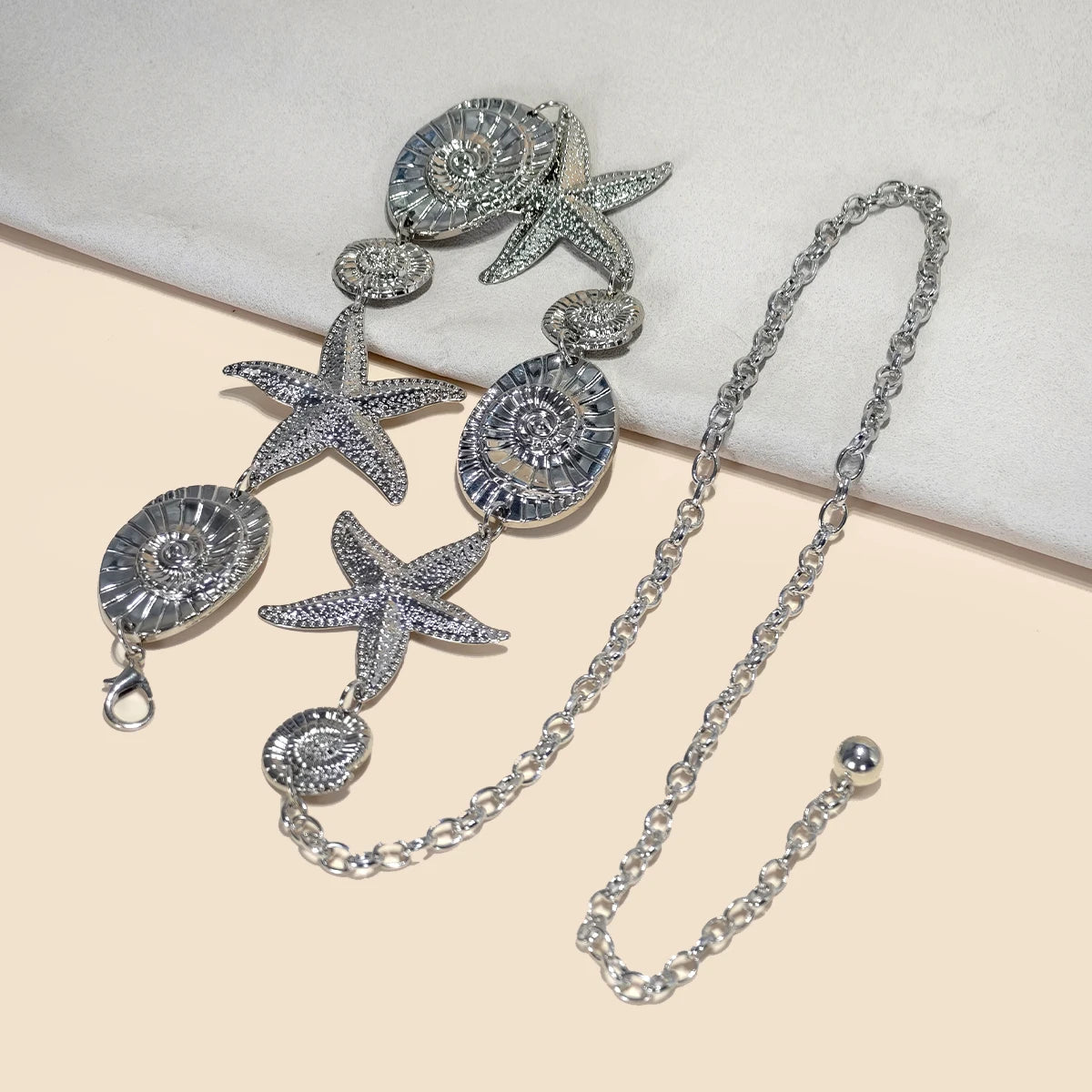 Designer Women’s Silver Waist Chain Belt – Retro Bohemian Ethnic Style for Skirts & Jeans