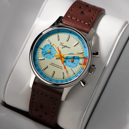 Sugess ST19 Pilot Chronograph Watch – Mechanical Racing 1963 Limited Edition, Sapphire Crystal, Military Style